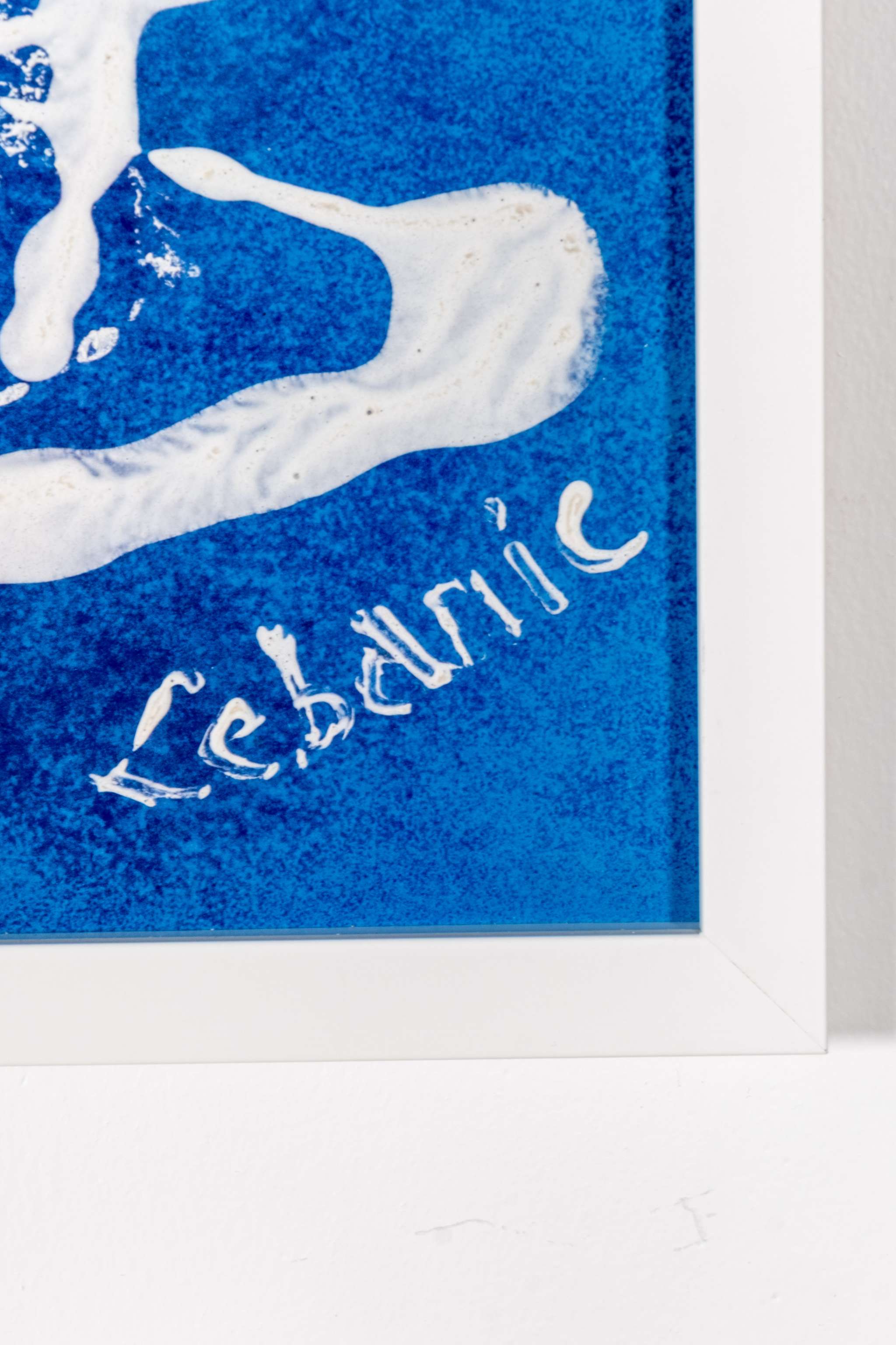 Blue and White Drip Painting
