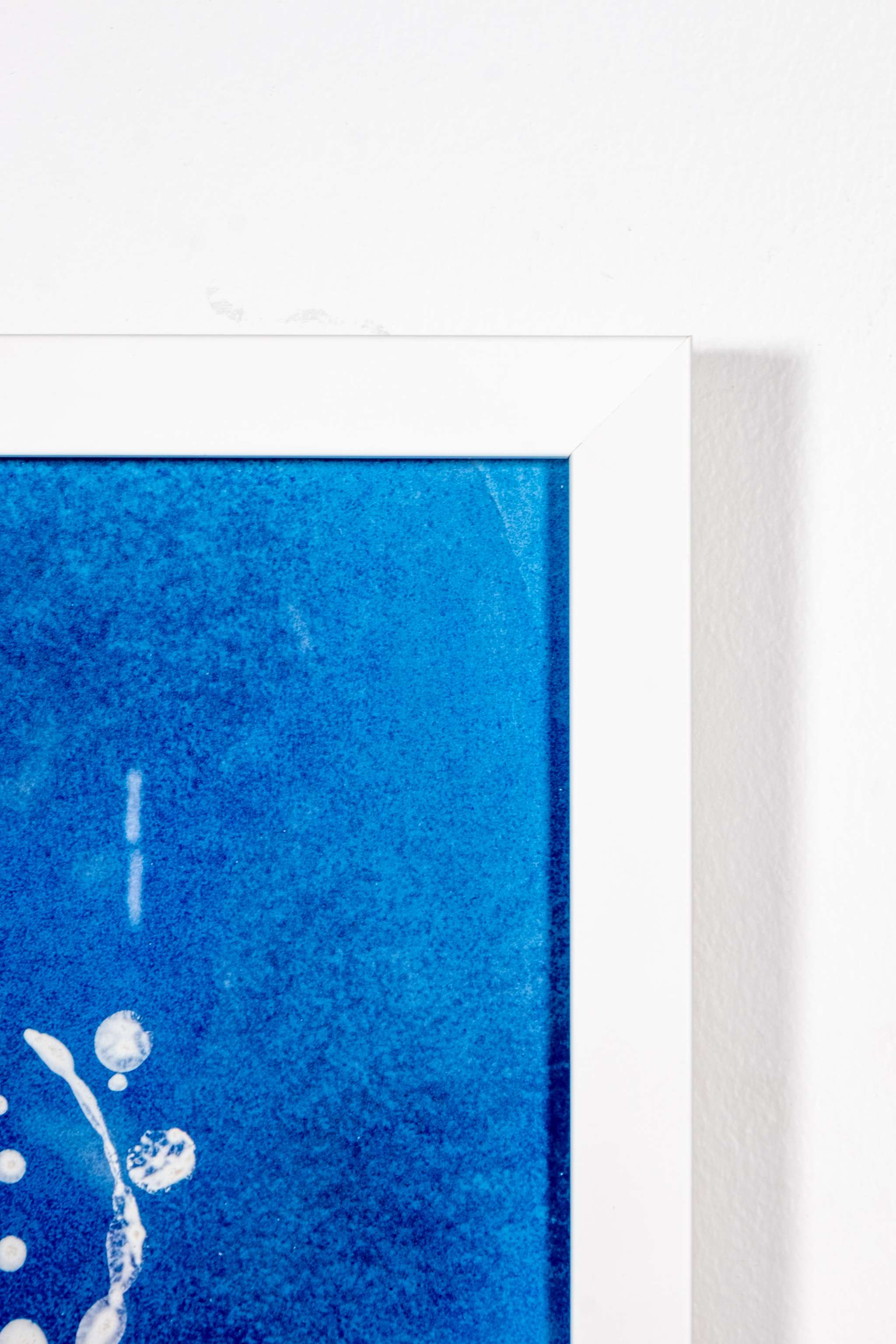 Blue and White Drip Painting