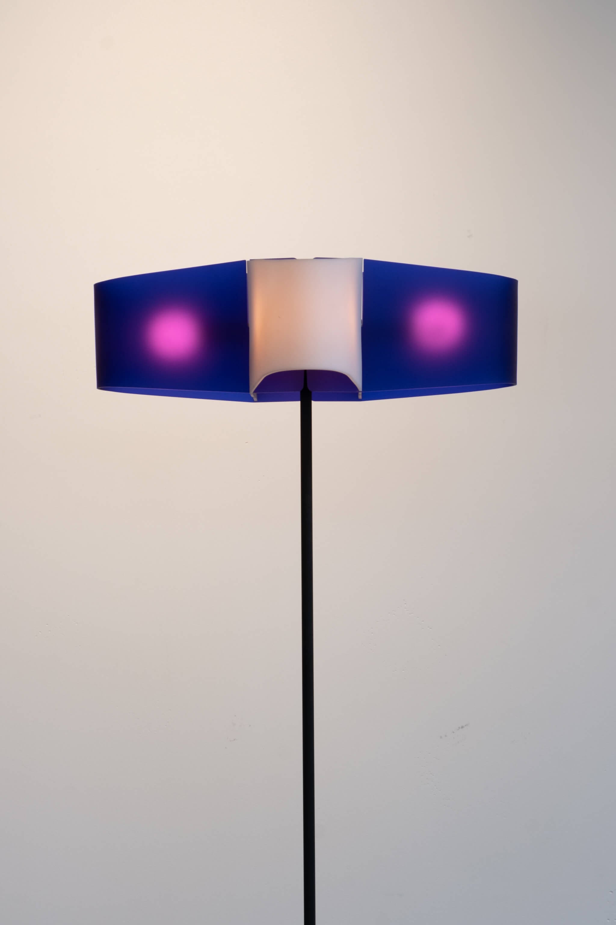 Assia' Floor Lamp, Blue and White