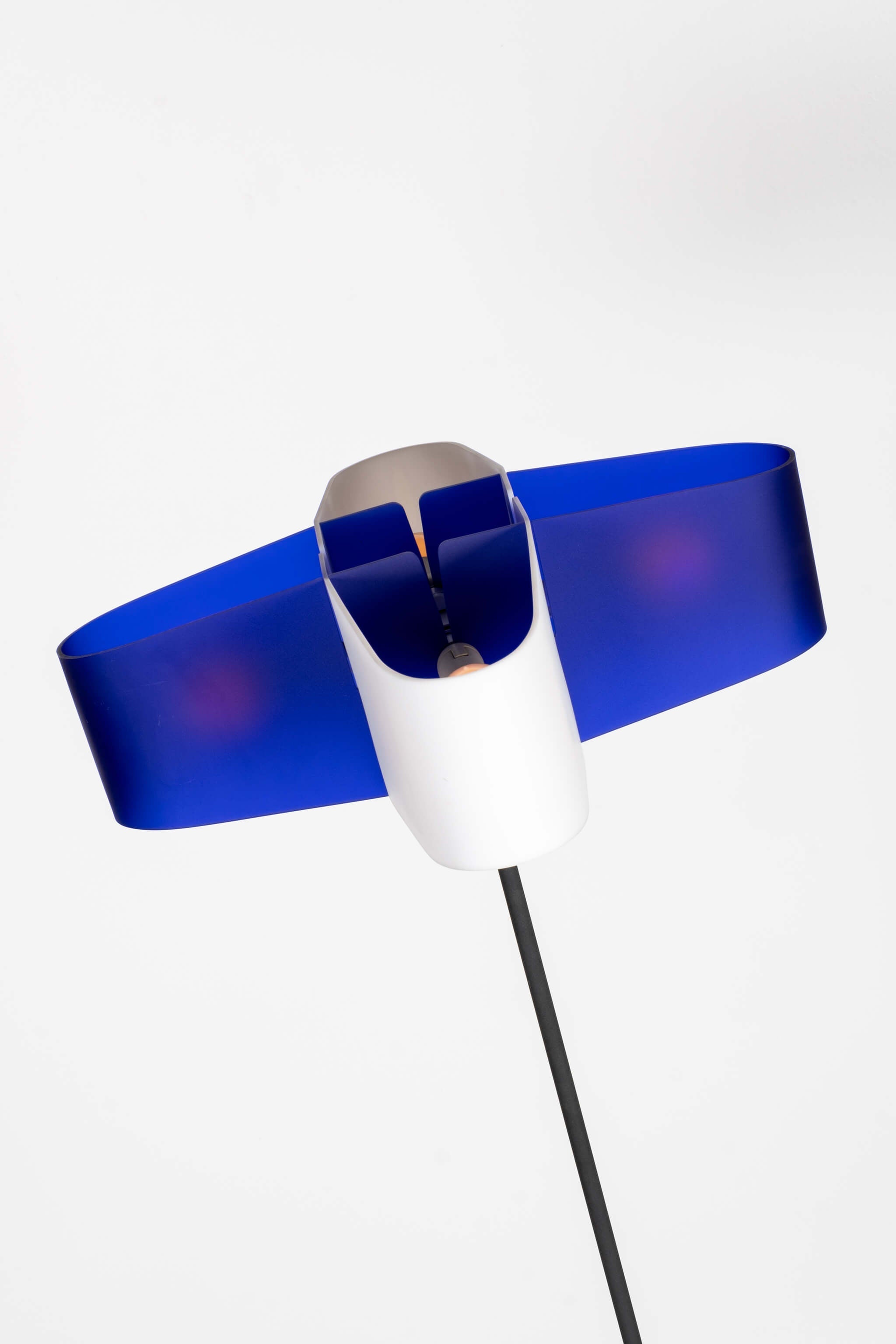 Assia' Floor Lamp, Blue and White