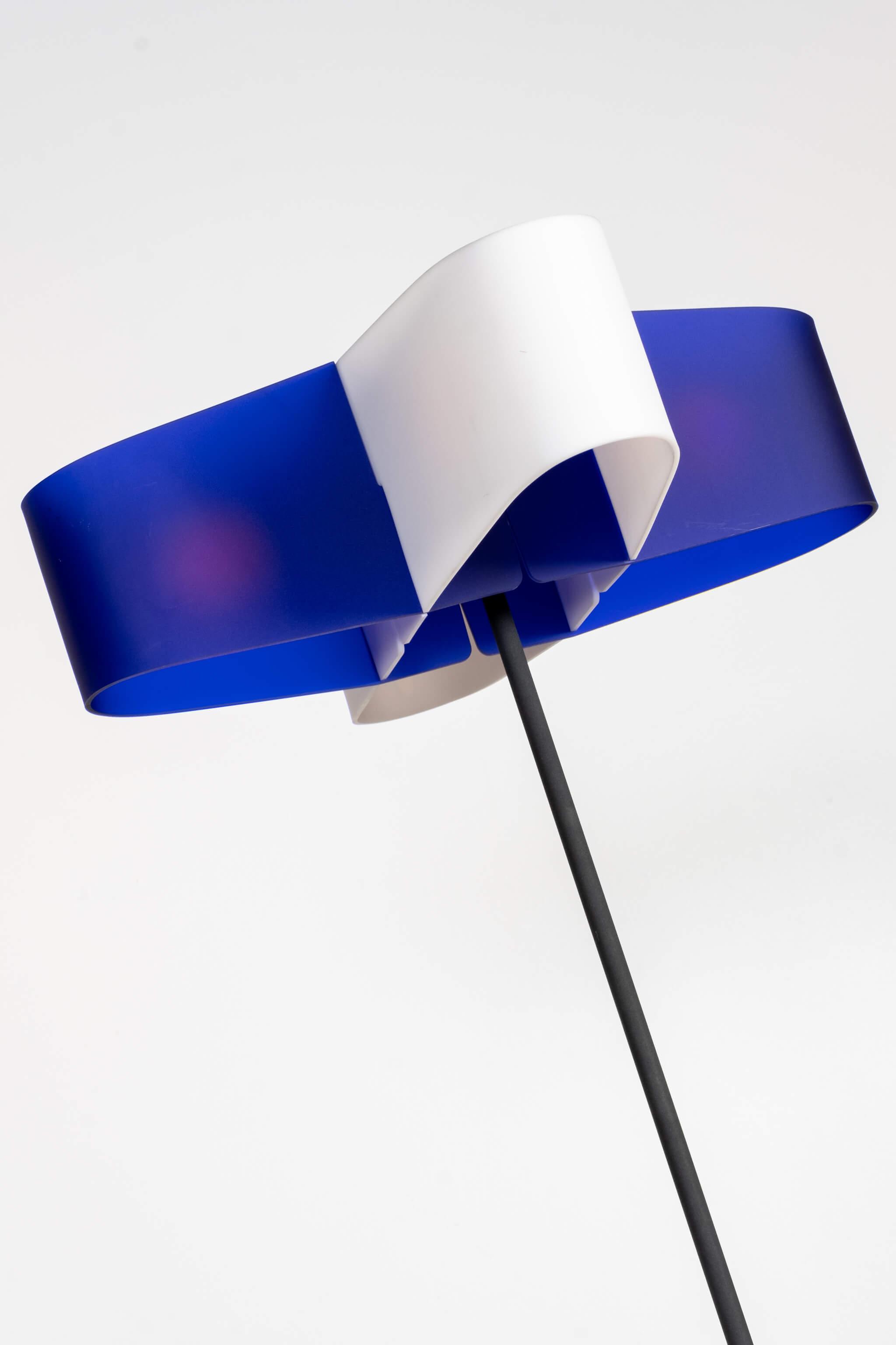 Assia' Floor Lamp, Blue and White