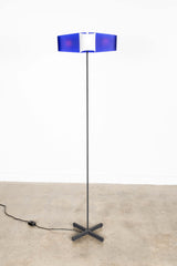 Assia' Floor Lamp, Blue and White