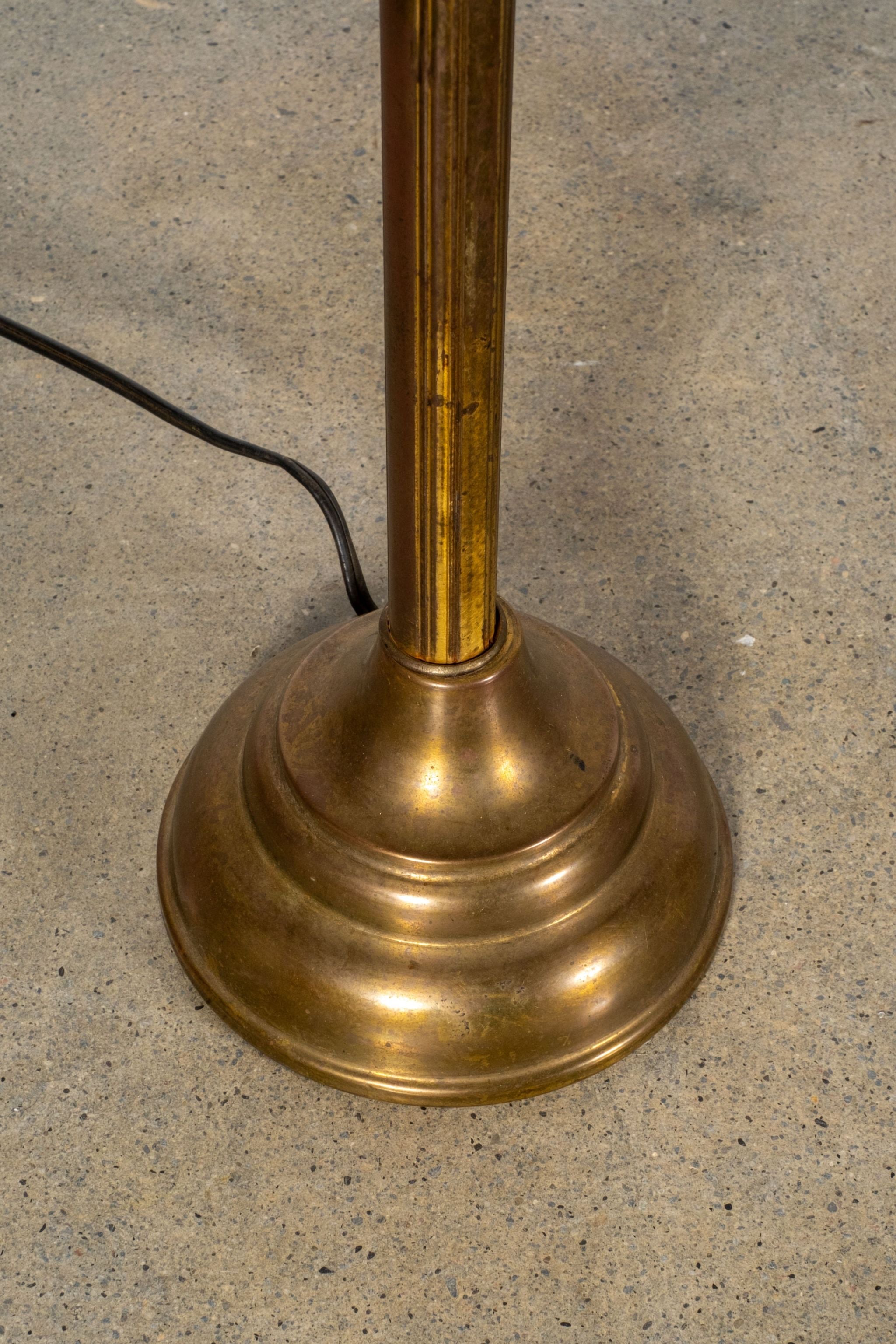 Brass Lamp with Glass Shades