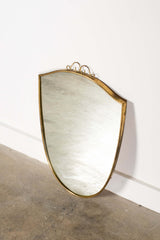 Brass Framed Mirror in the manner of Gio Ponti