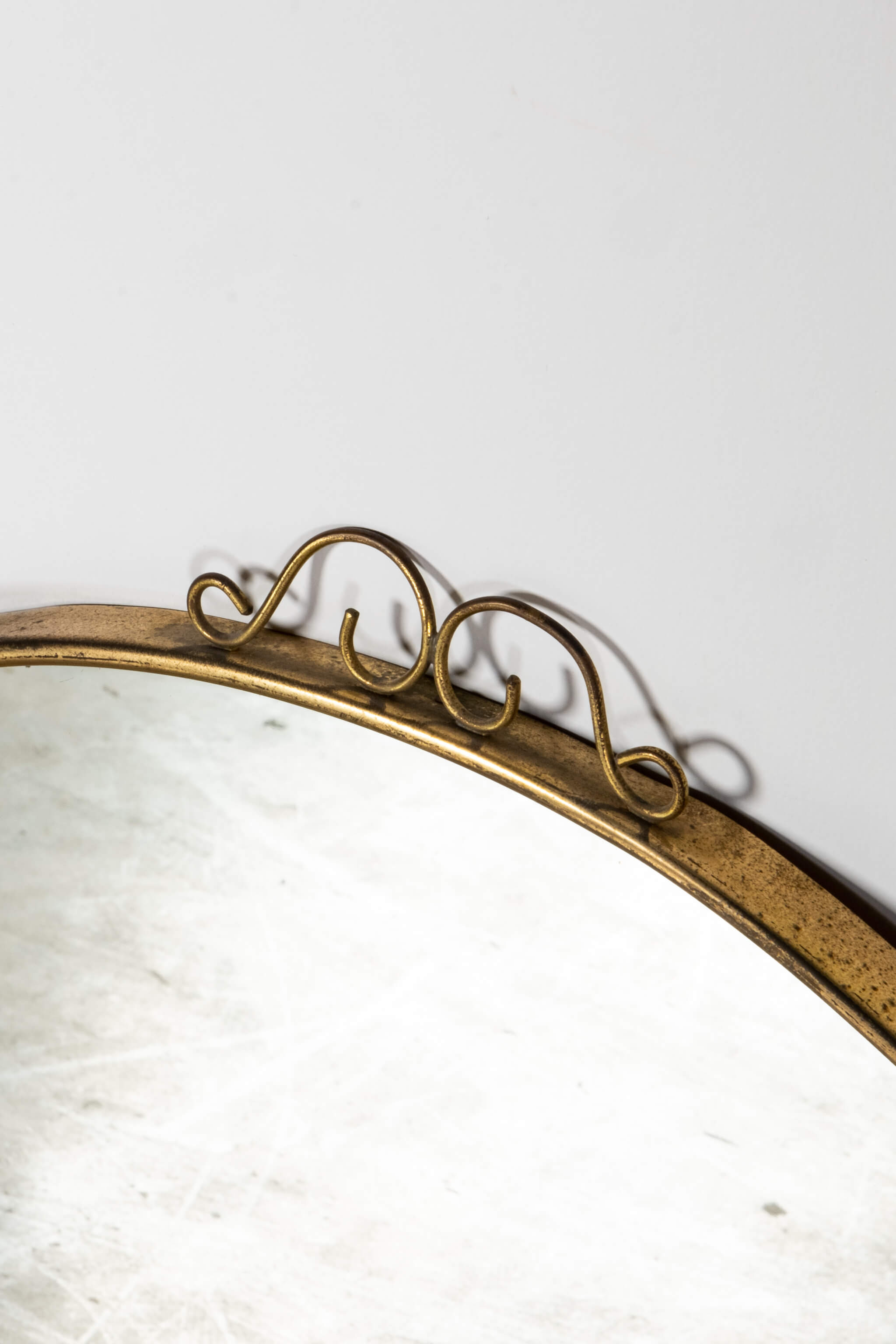 Brass Framed Mirror in the manner of Gio Ponti