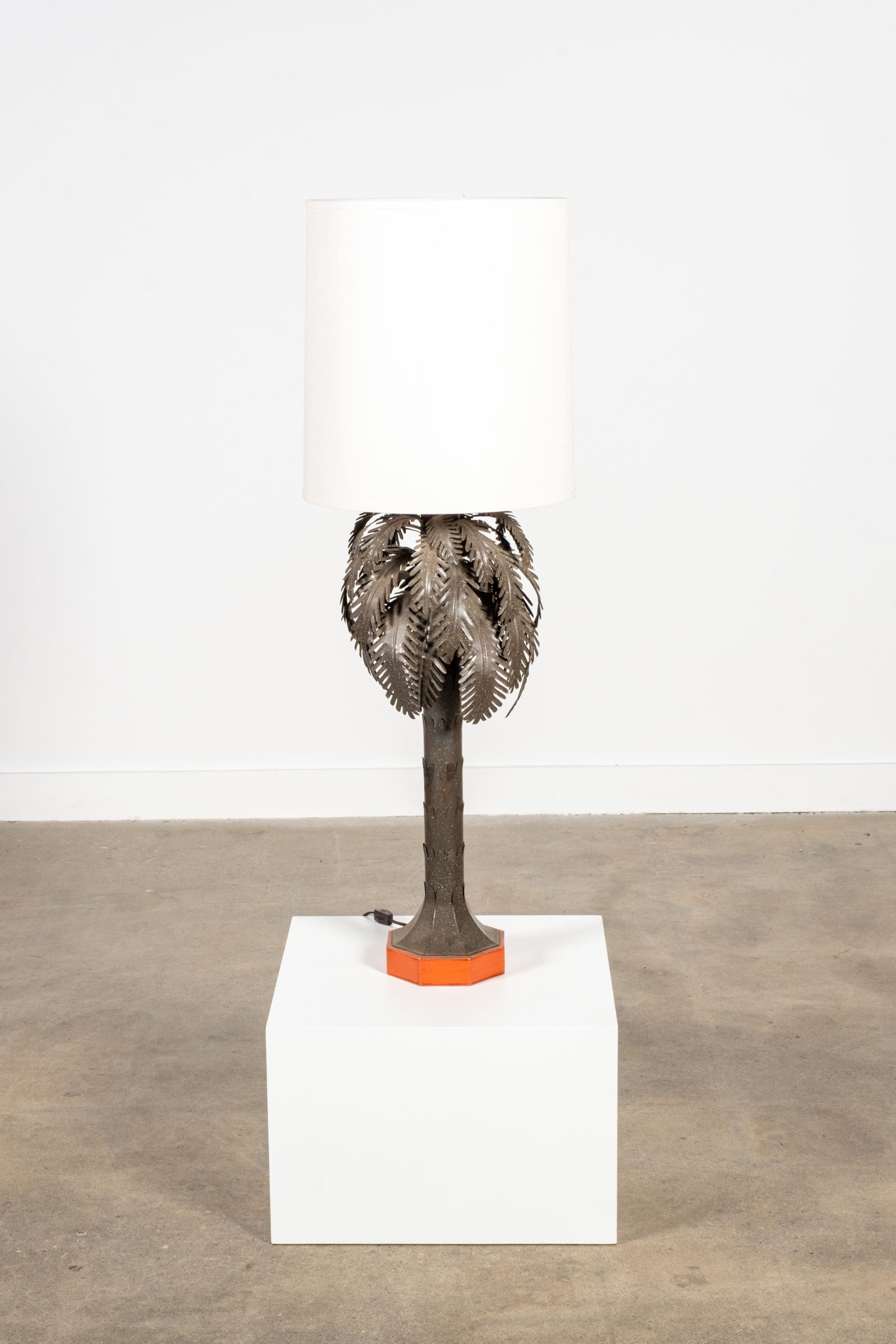 Brass 'Palm Tree' Table Lamp, New Shade
