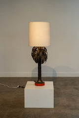 Brass 'Palm Tree' Table Lamp, New Shade