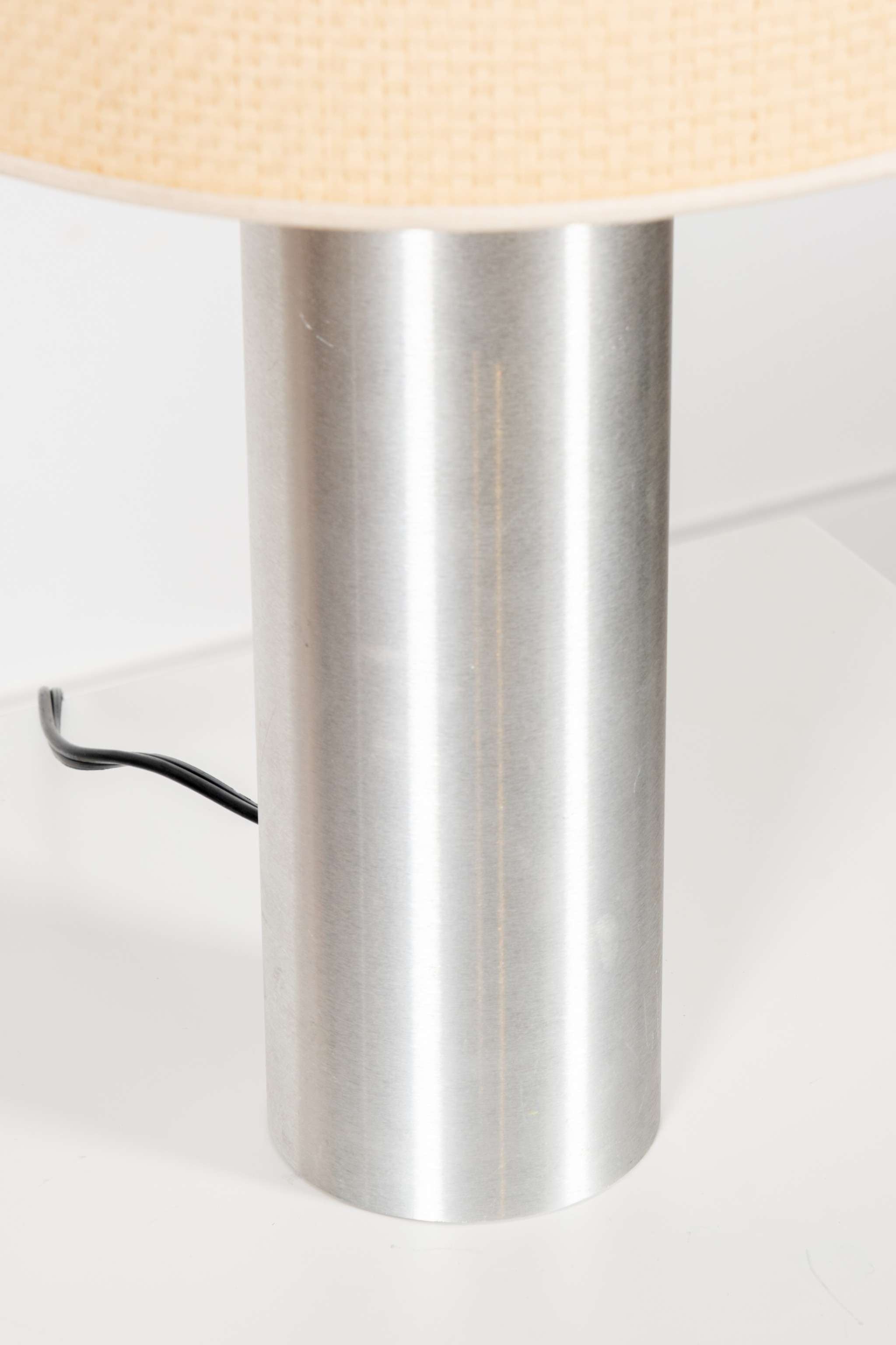 Brushed Stainless Steel Table Lamp, Small