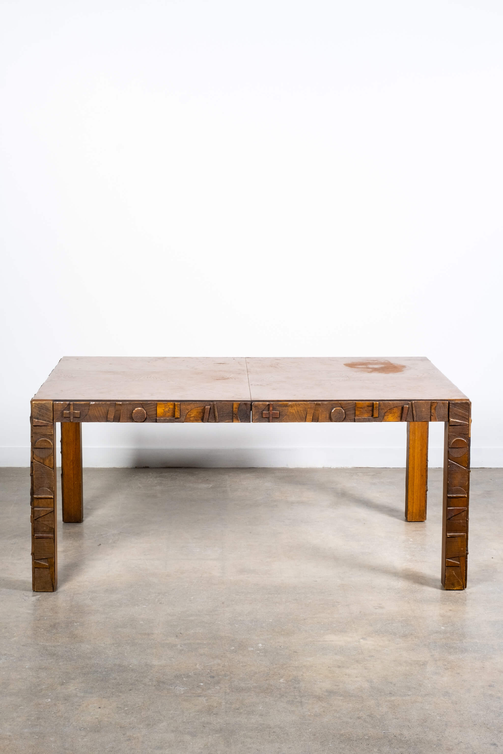 Brutalist Dining Table with 2 Extensions