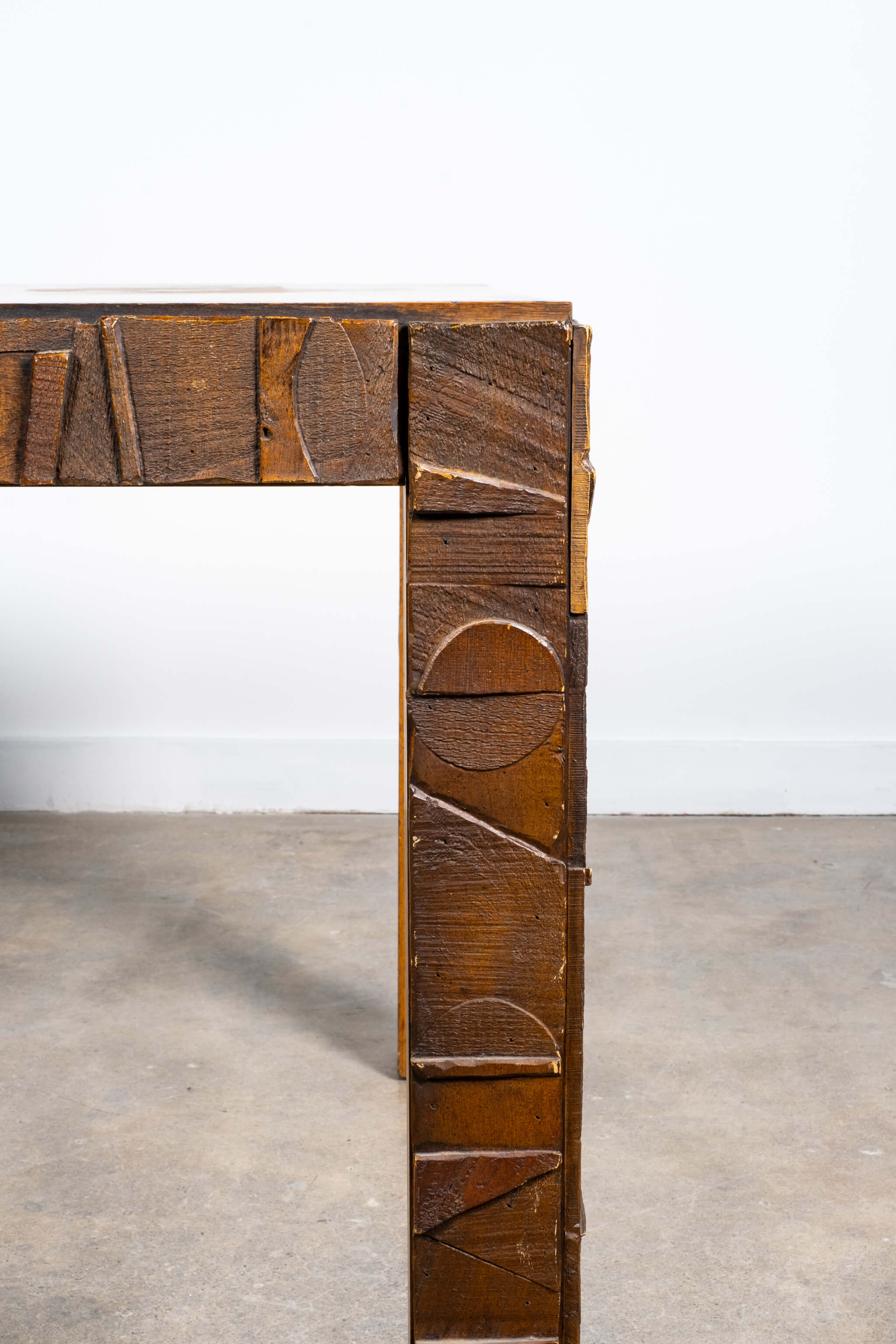 Brutalist Dining Table with 2 Extensions