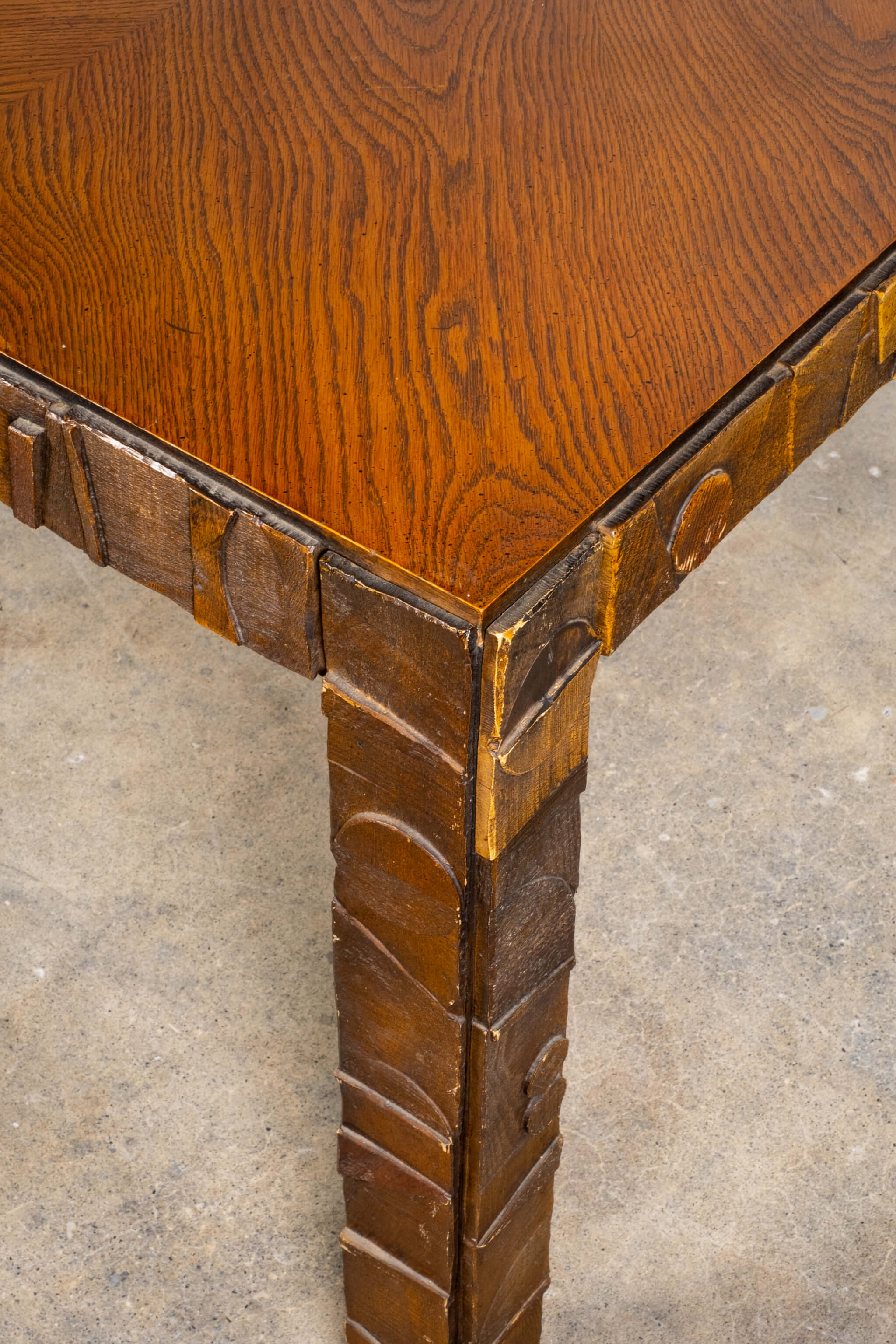 Brutalist Dining Table with 2 Extensions
