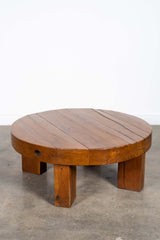 Brutalist Solid Wood Coffee Table