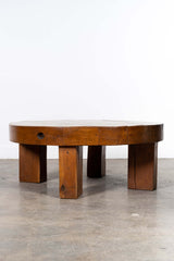Brutalist Solid Wood Coffee Table