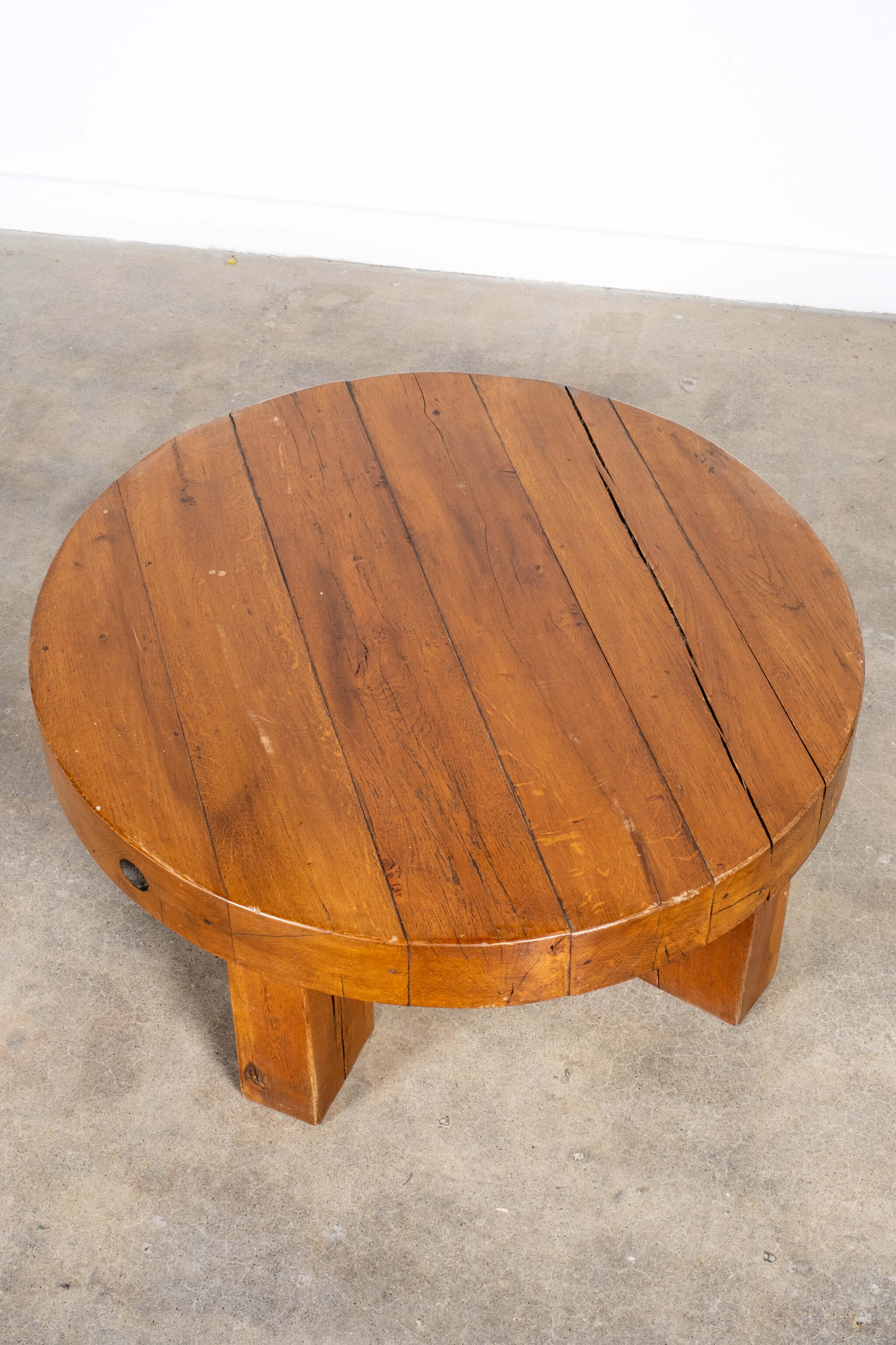 Brutalist Solid Wood Coffee Table