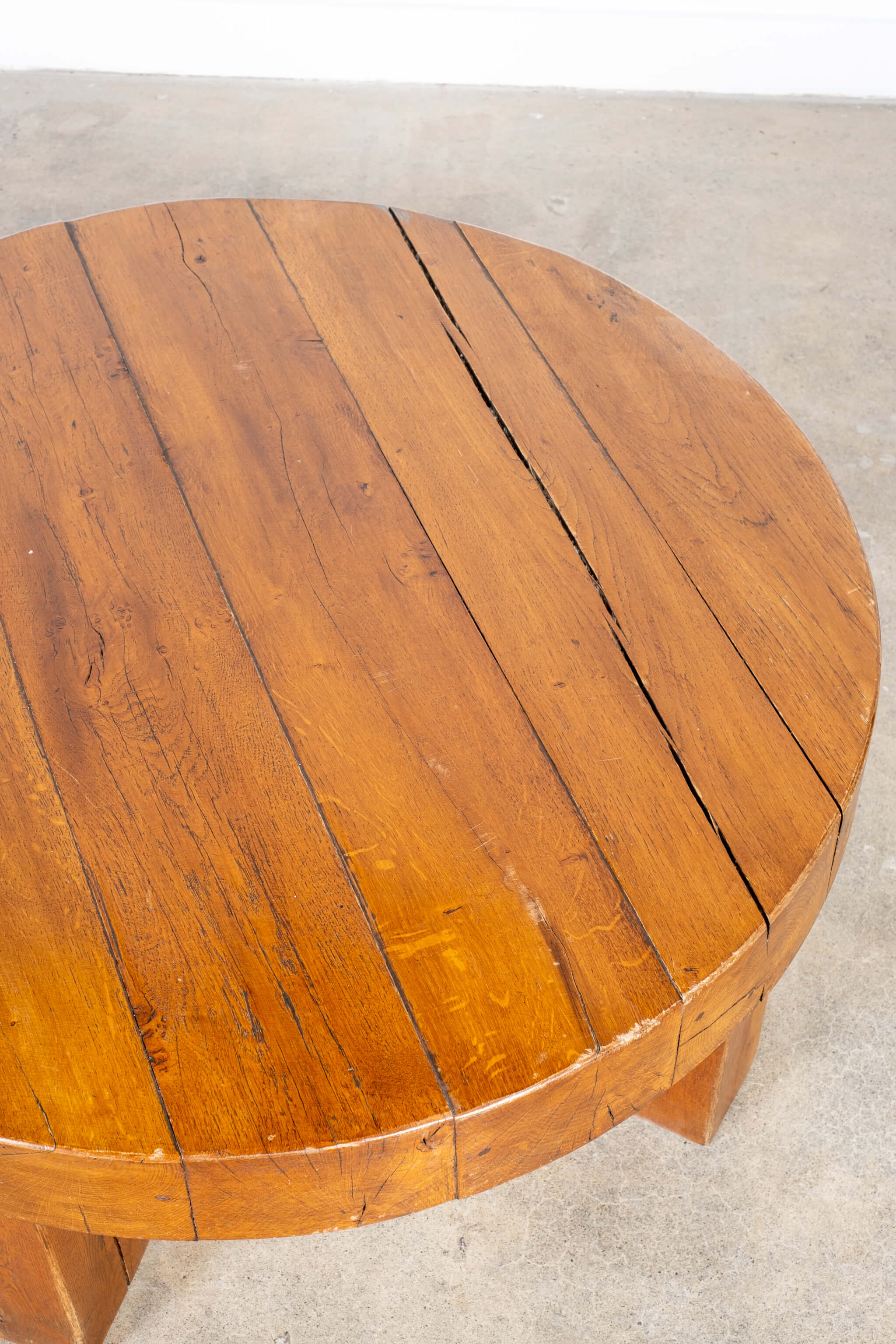 Brutalist Solid Wood Coffee Table