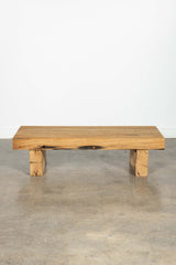 Brutalist Wooden Coffee Table