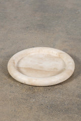 Bullnosed-Edge Travertine Plate, Medium