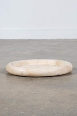 Bullnosed-Edge Travertine Plate, Medium