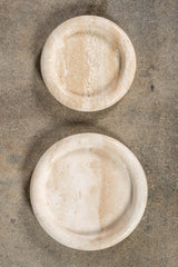 Bullnosed-Edge Travertine Plate, Medium