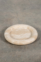 Bullnosed-Edge Travertine Plate, Large