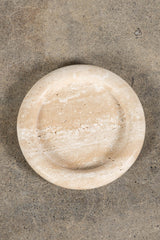 Bullnosed-Edge Travertine Plate, Large
