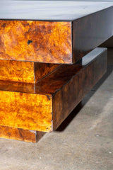 Burl Wood Coffee Table in the style of Aldo Tura