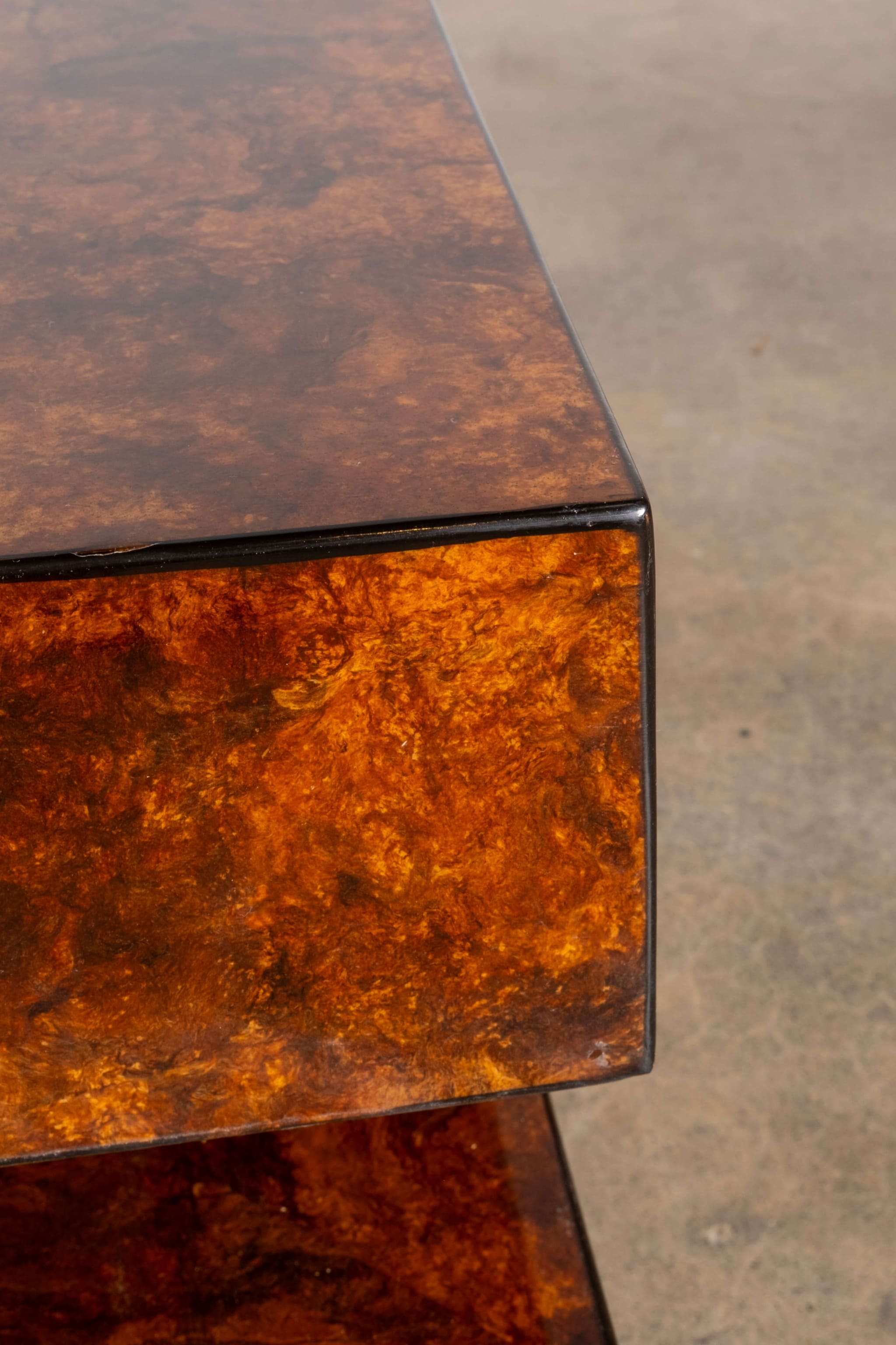 Burl Wood Coffee Table in the style of Aldo Tura