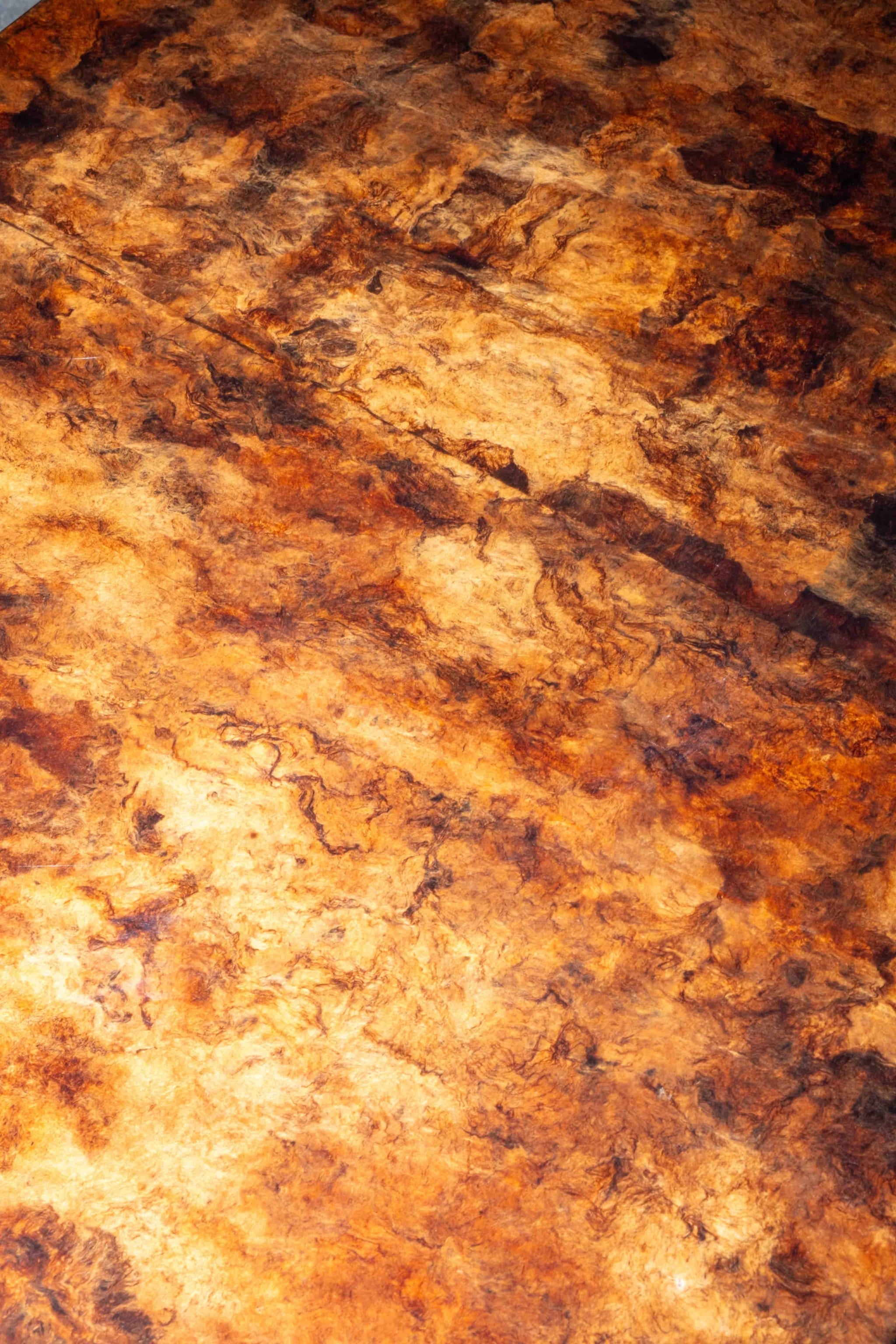 Burl Wood Coffee Table in the style of Aldo Tura