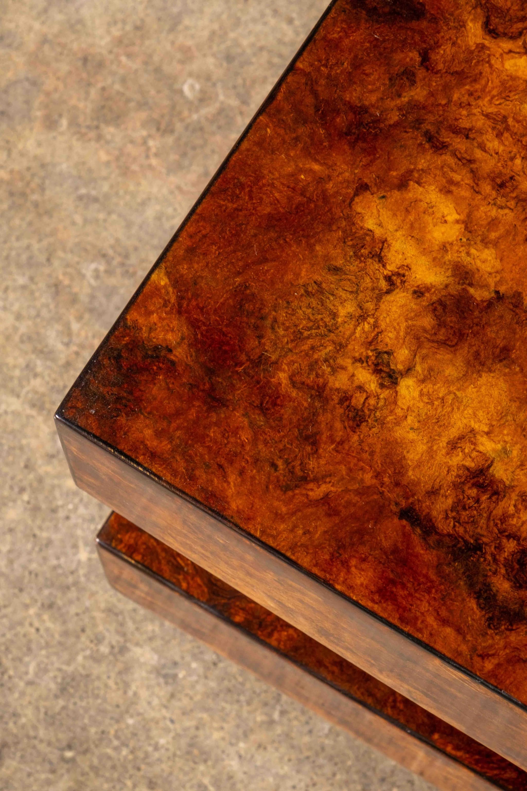 Burl Wood Coffee Table in the style of Aldo Tura