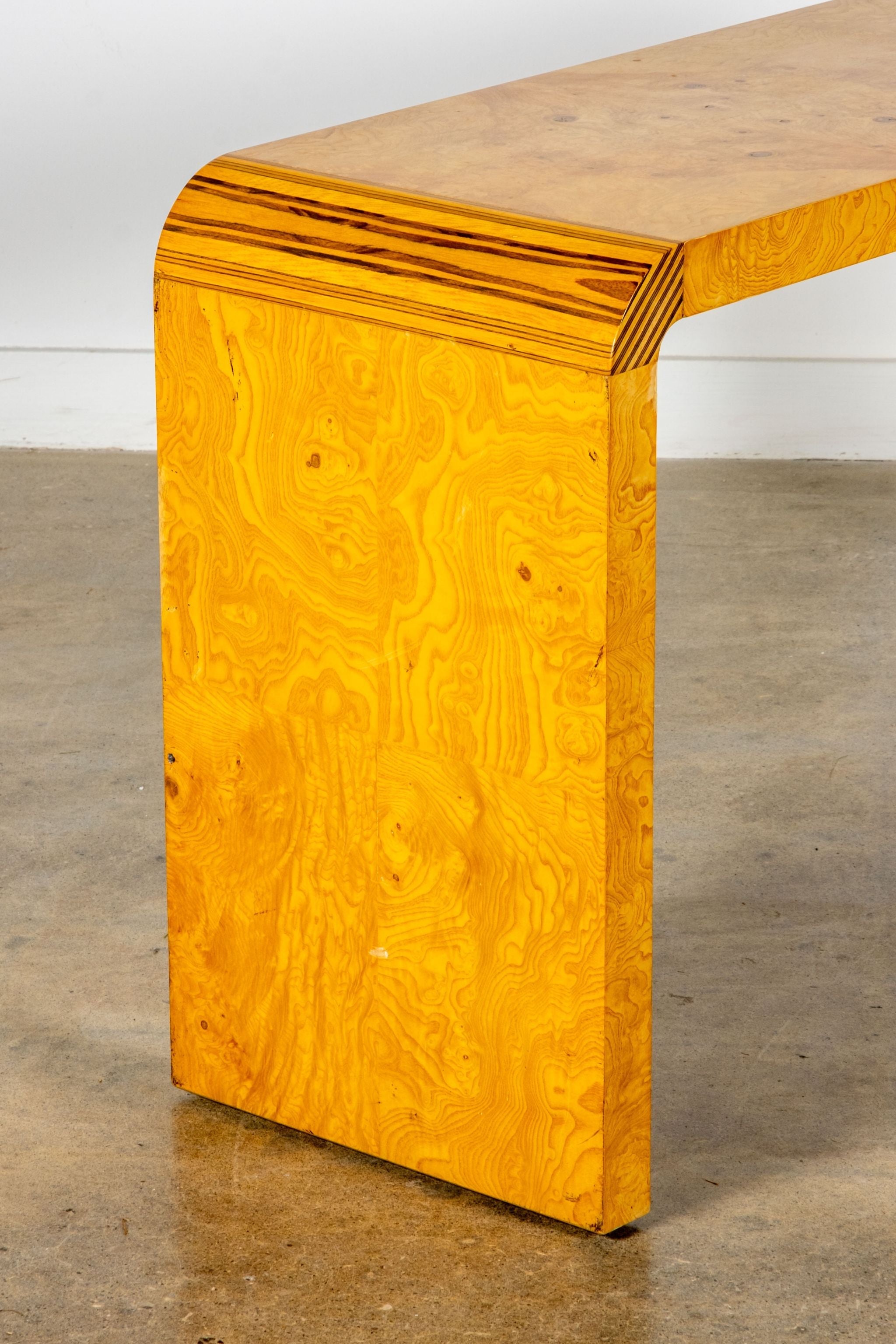 Burl Wood Console Table