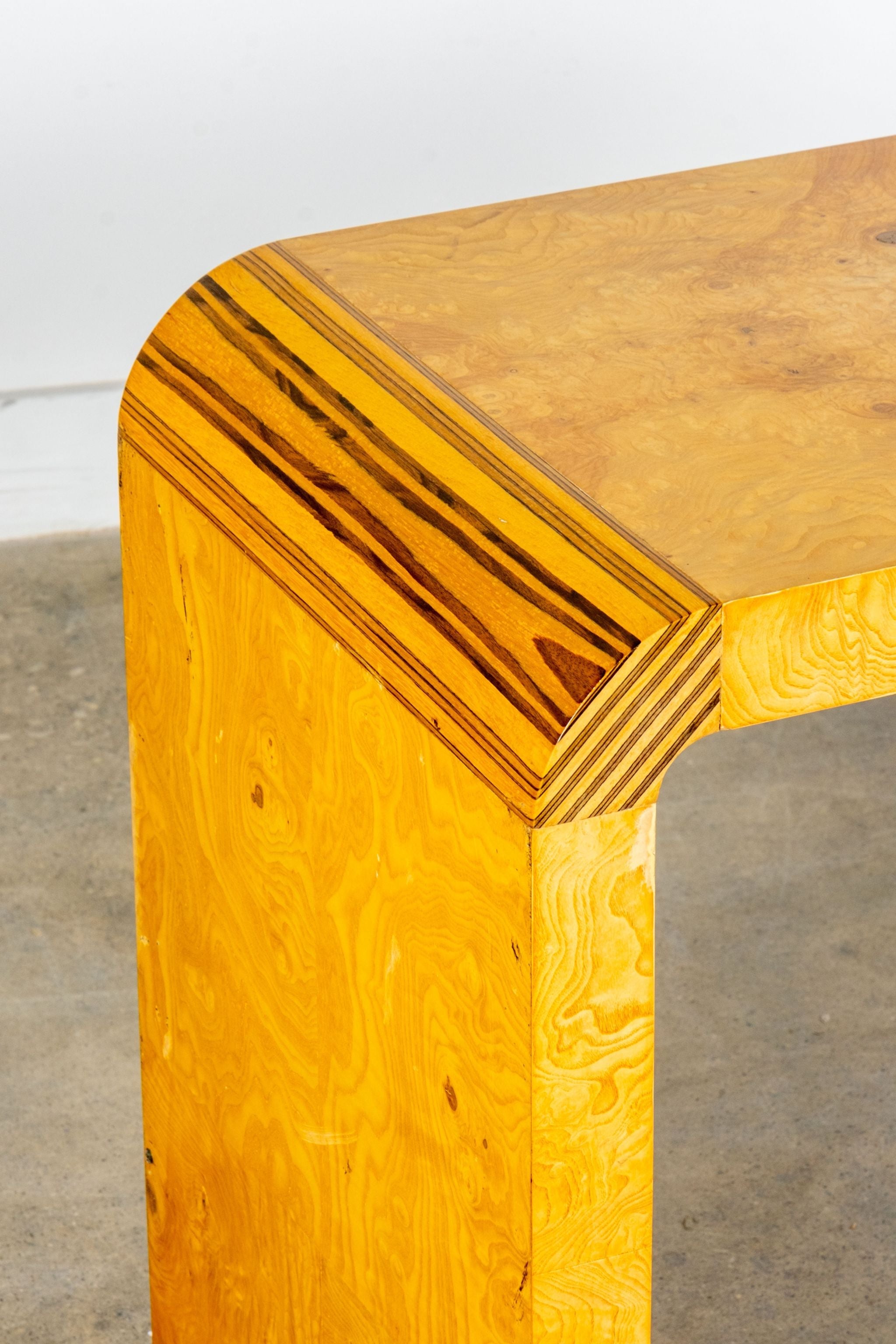 Burl Wood Console Table