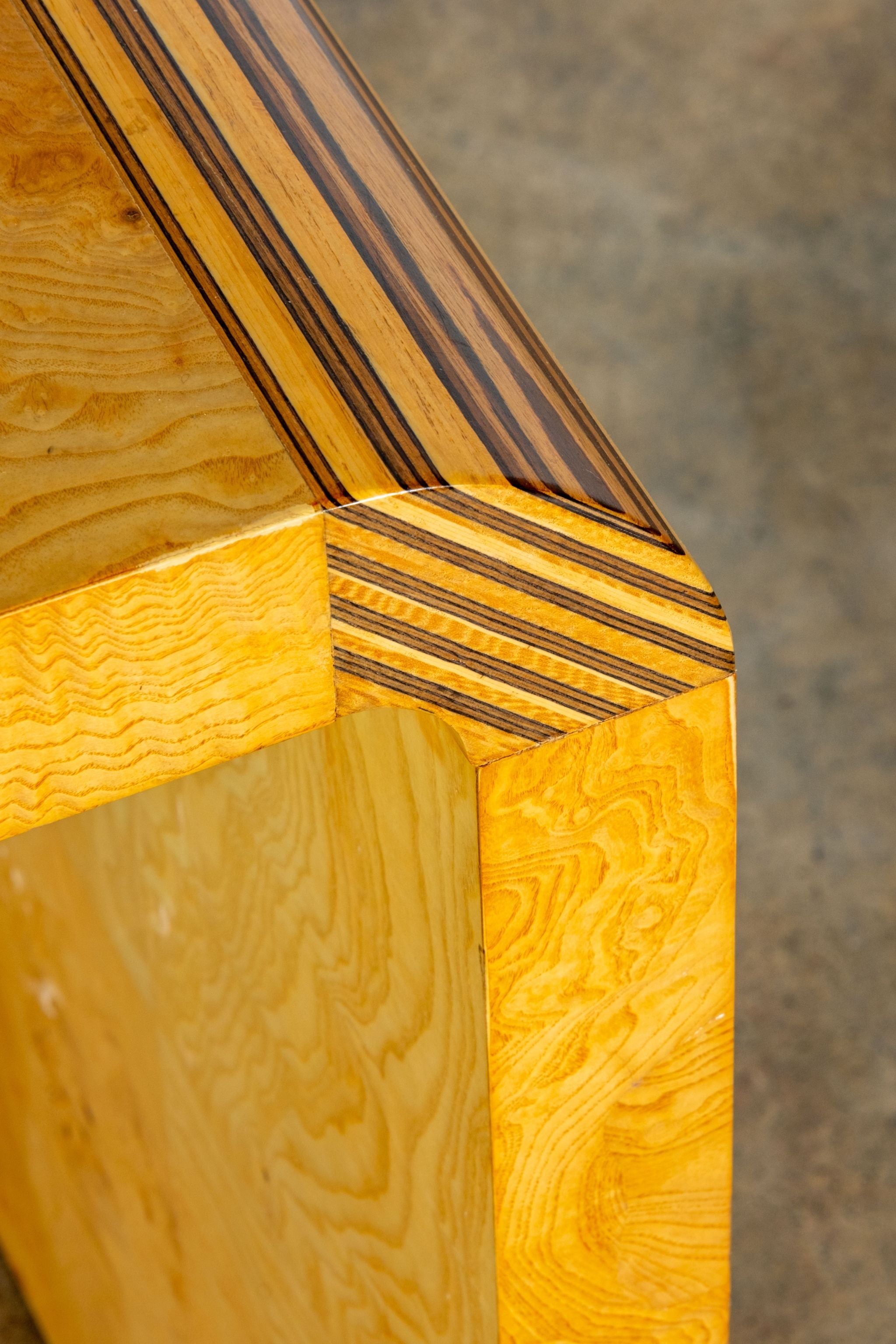 Burl Wood Console Table