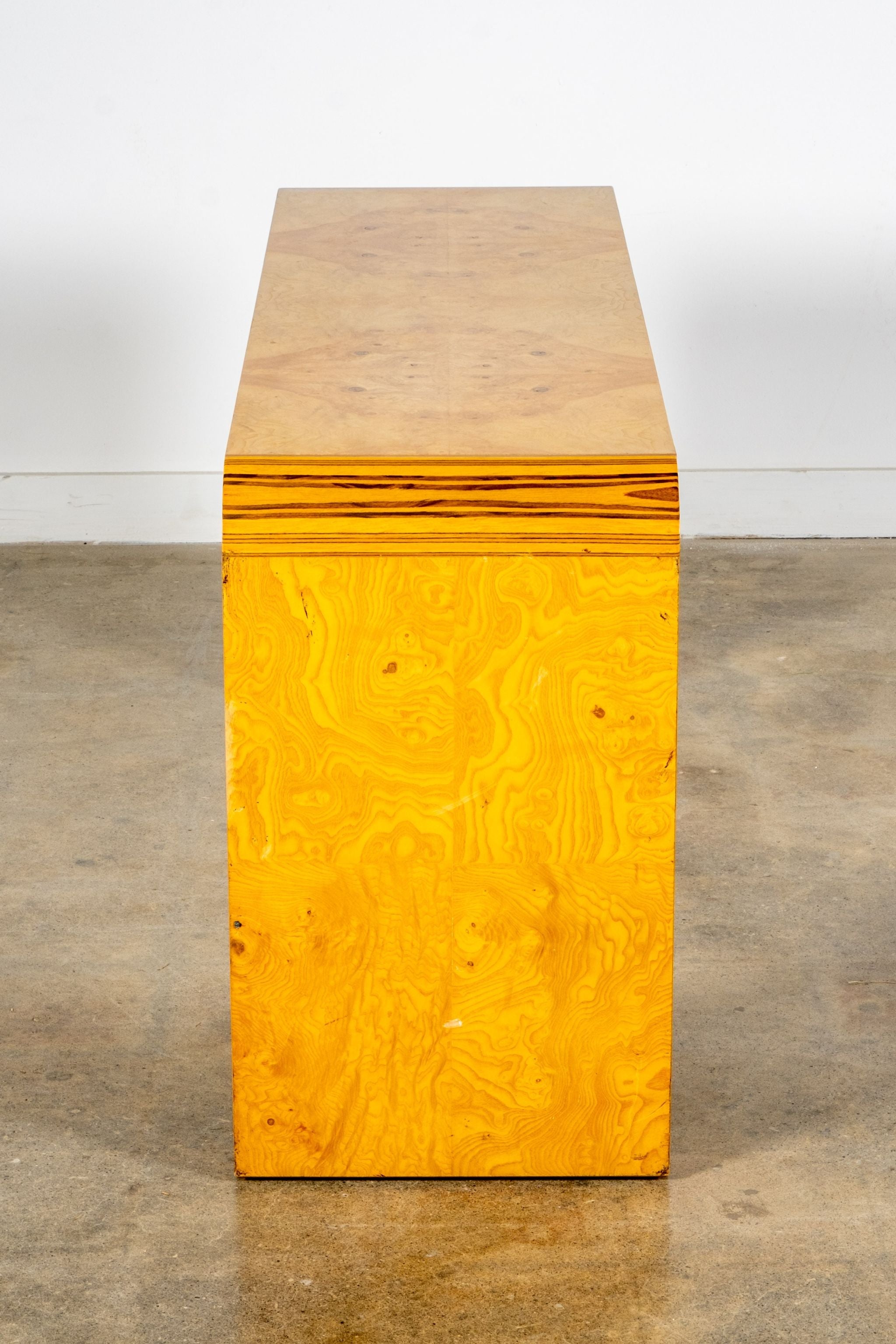 Burl Wood Console Table