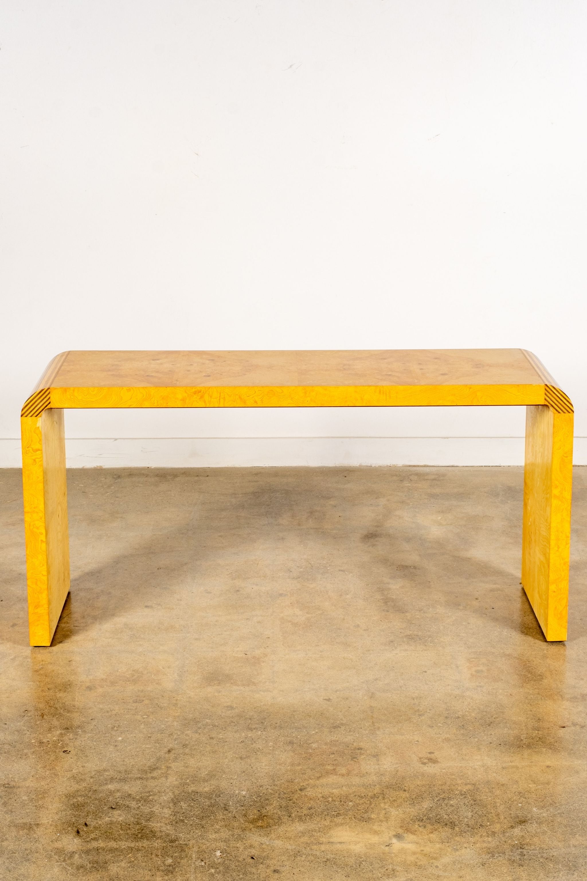 Burl Wood Console Table