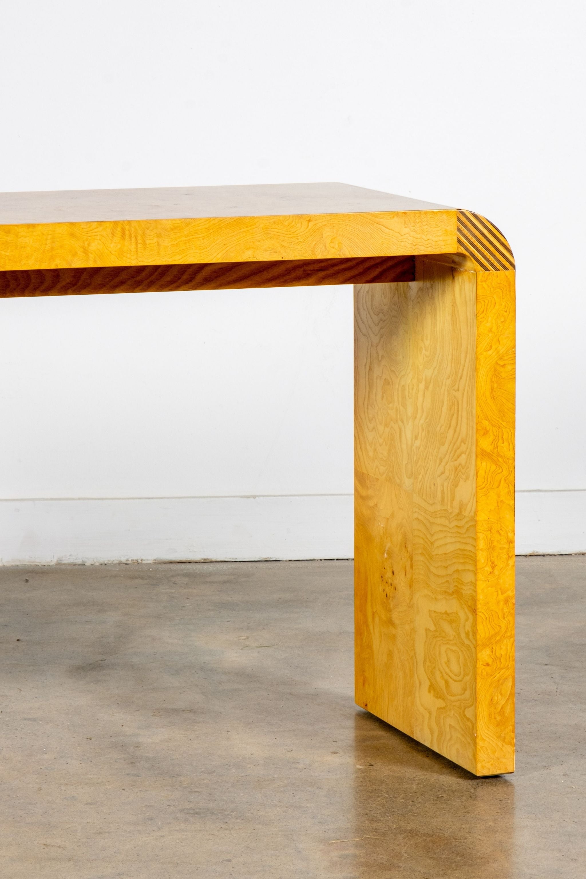 Burl Wood Console Table
