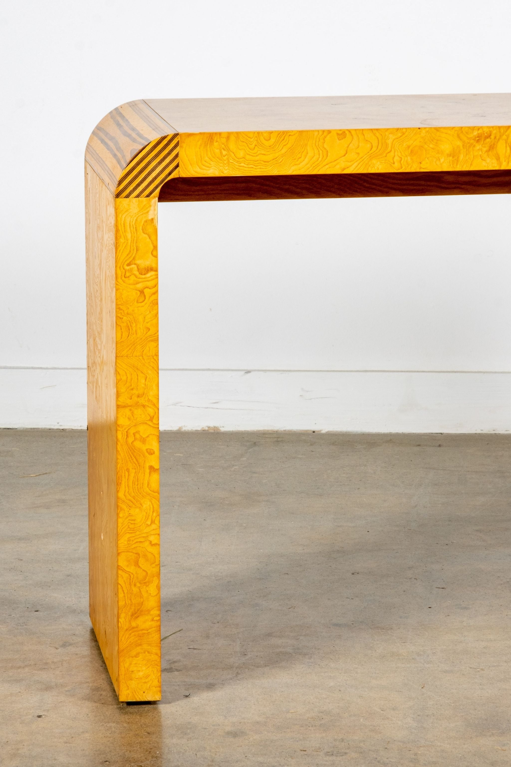 Burl Wood Console Table