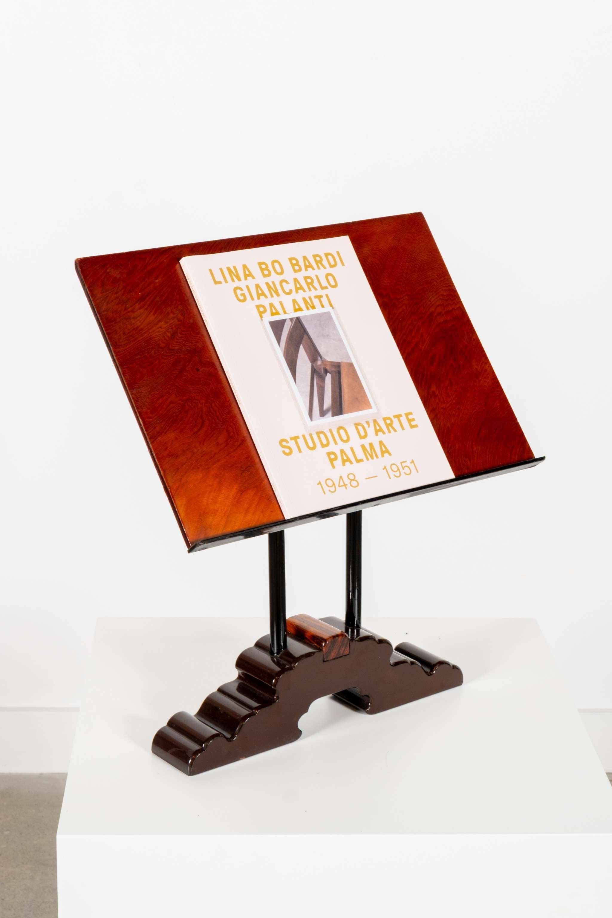 Burl Wood Veneer Book Stand