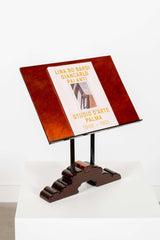 Burl Wood Veneer Book Stand