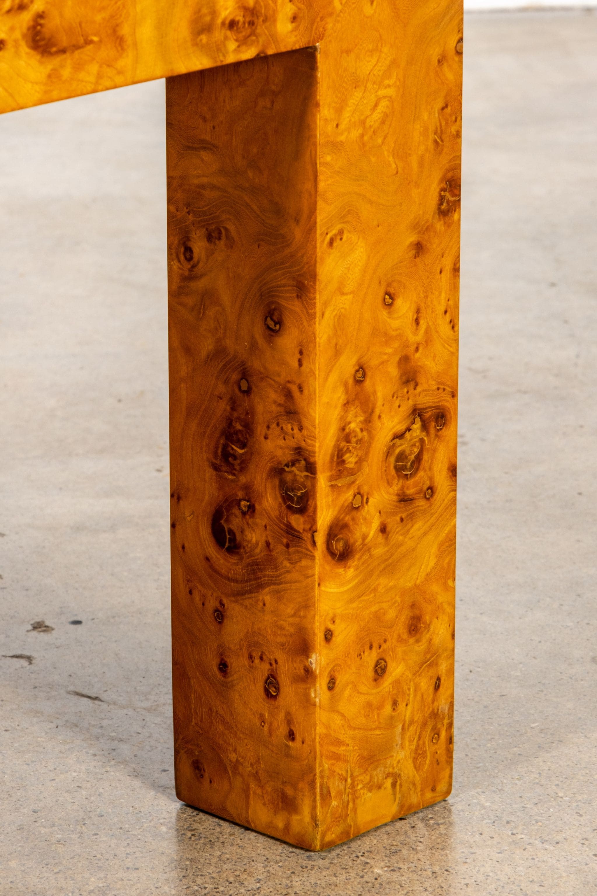 Burl and Marble Side Table