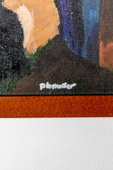 Canyon River Painting in Wood Frame