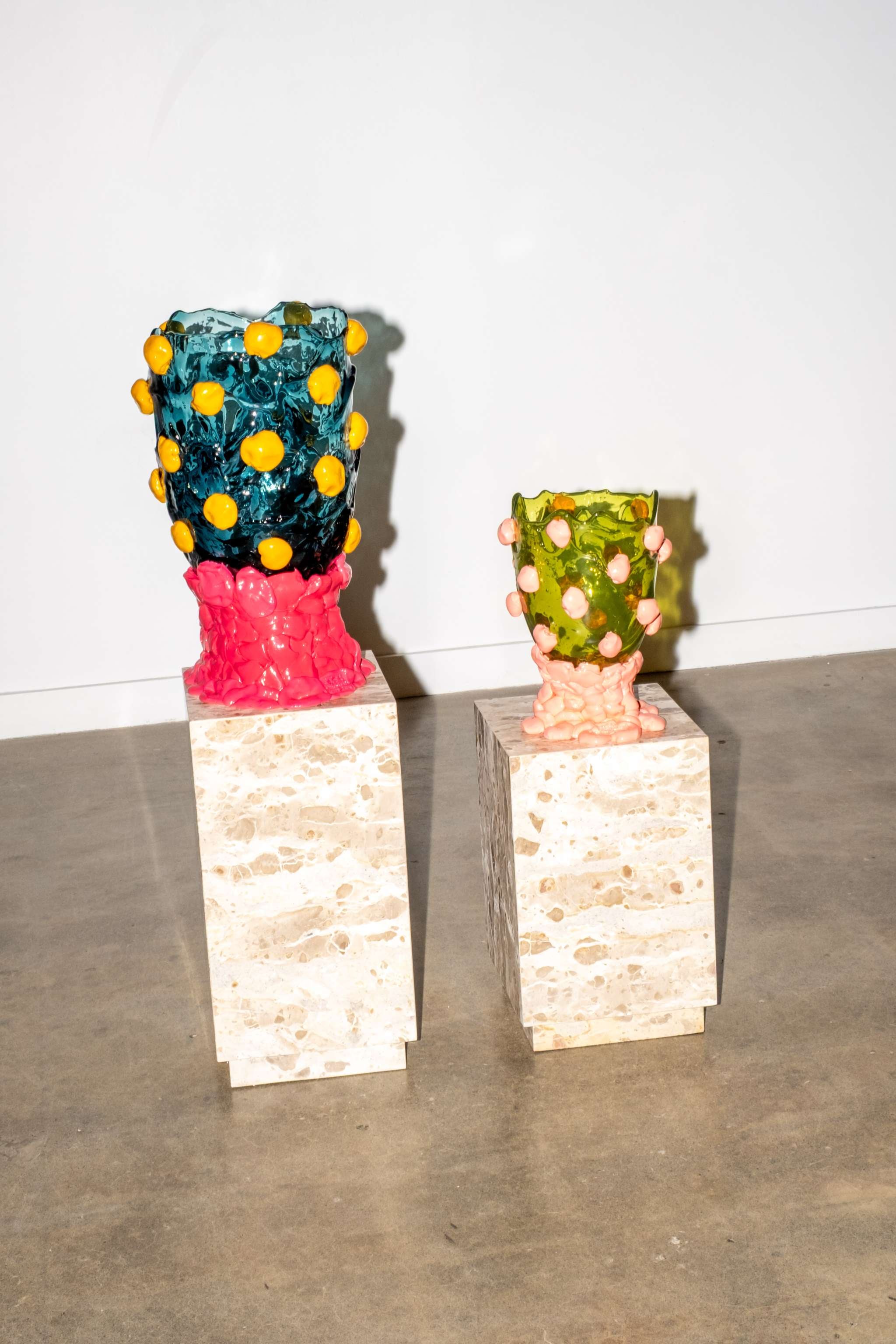 "Grov" Marble Pedestal/Side Table, Small