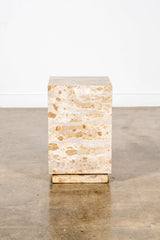 "Grov" Marble Pedestal/Side Table, Small