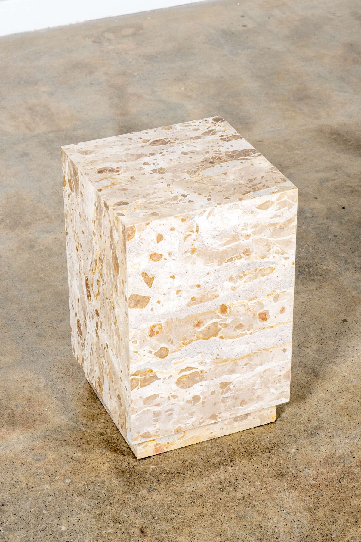 "Grov" Marble Pedestal/Side Table, Small