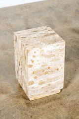 "Grov" Marble Pedestal/Side Table, Small