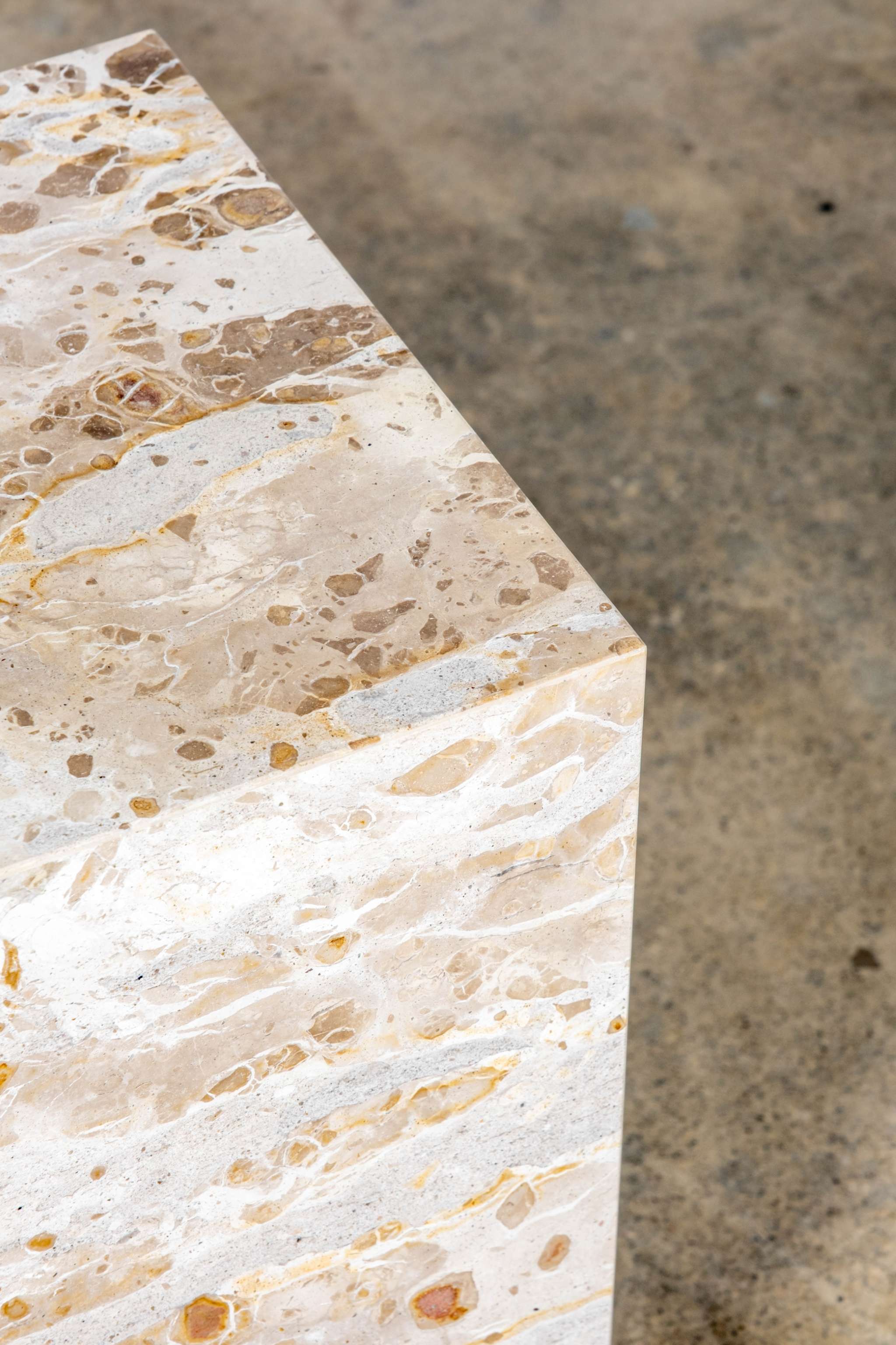 "Grov" Marble Pedestal/Side Table, Small
