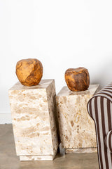 "Grov" Marble Pedestal/Side Table, Small