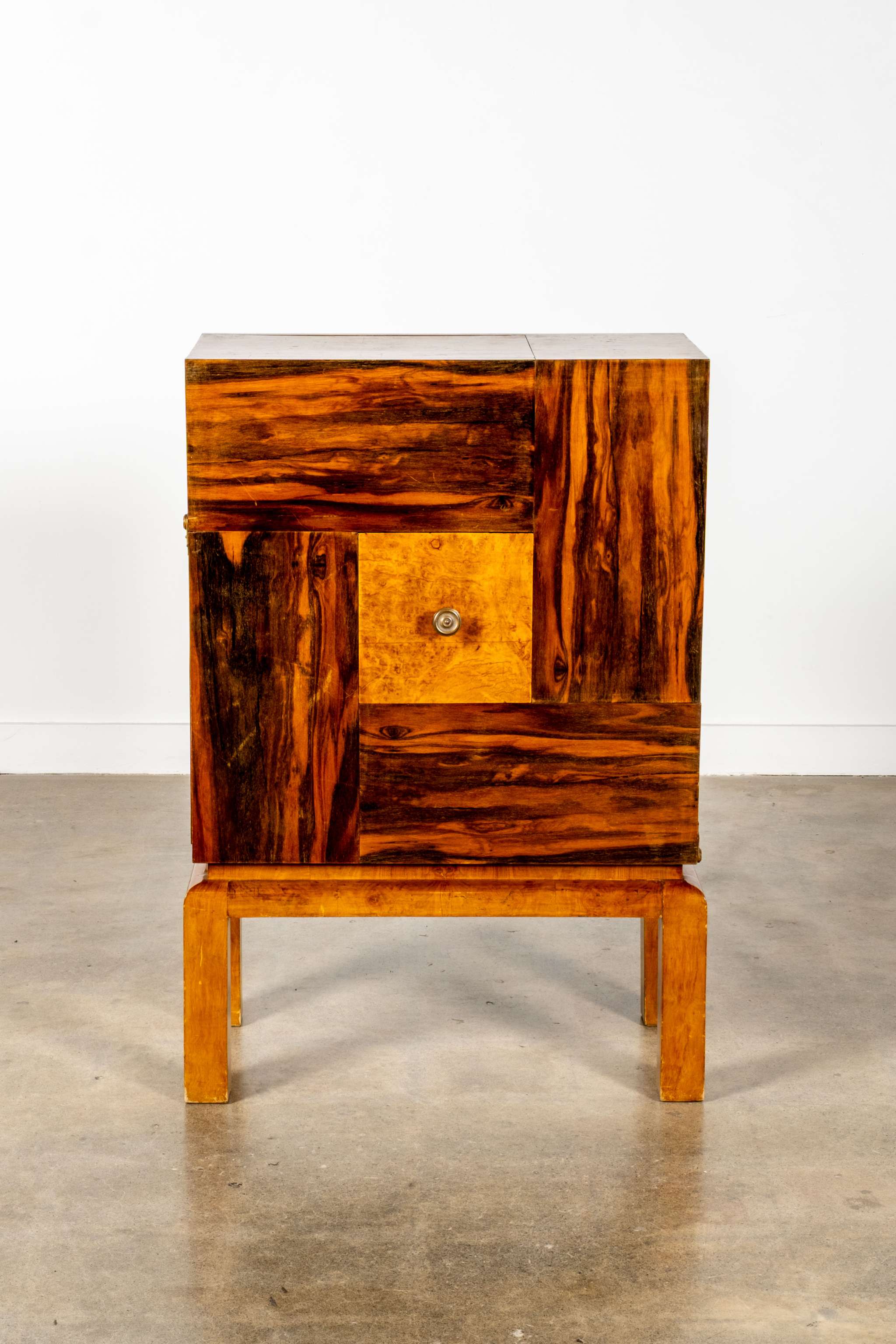 1930s Italian Wood Bar Cabinet