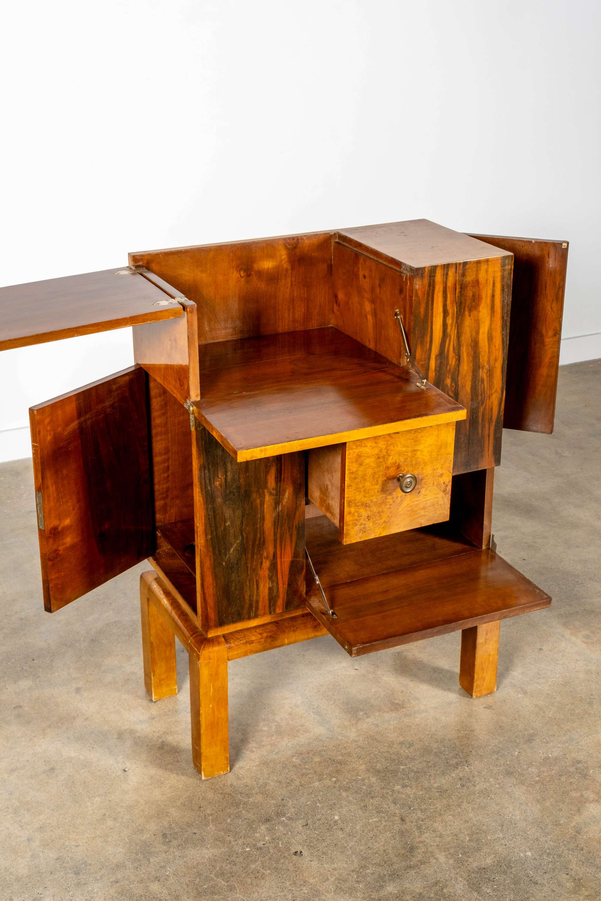 1930s Italian Wood Bar Cabinet