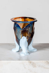 Amazonia Vase (Small), Pink, Light Blue, Brown and Matte Pastel Blue