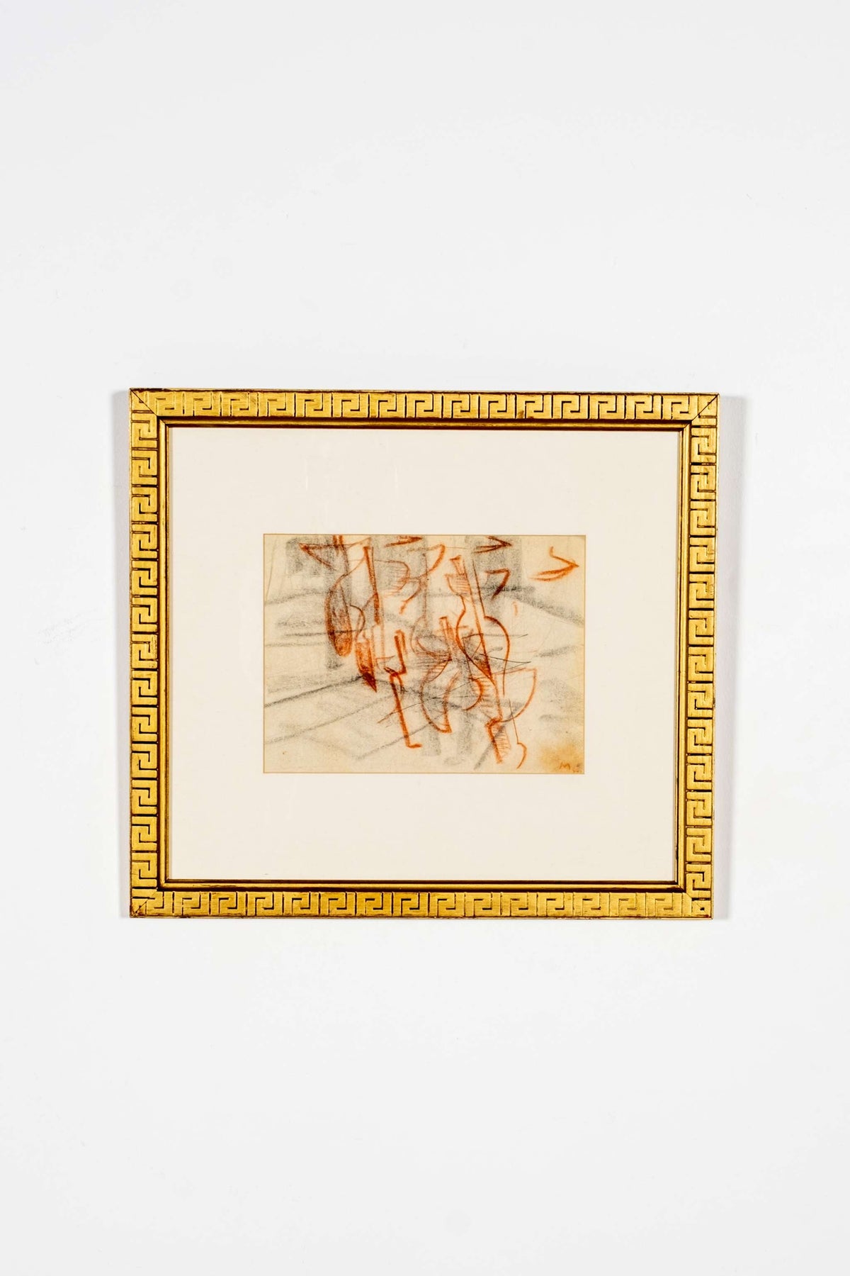 Abstract Scribble Drawing, Framed